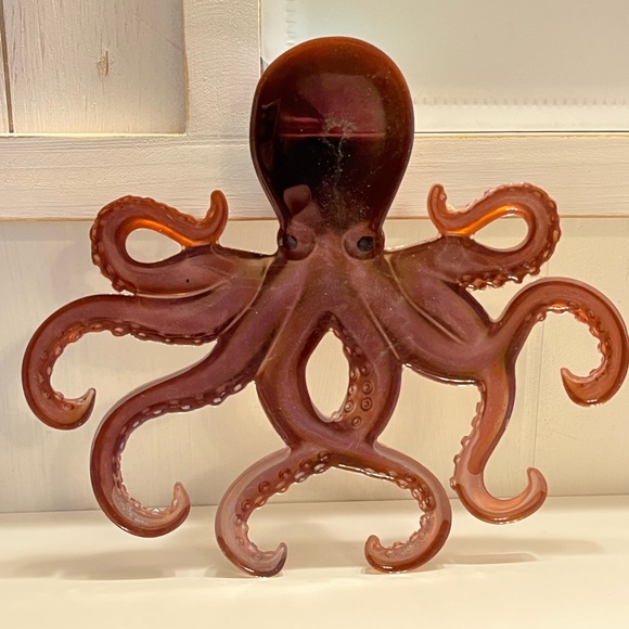 Handmade Resin Octopus Wall Decor 8.46”x 9.44” - Picture 4 of 8